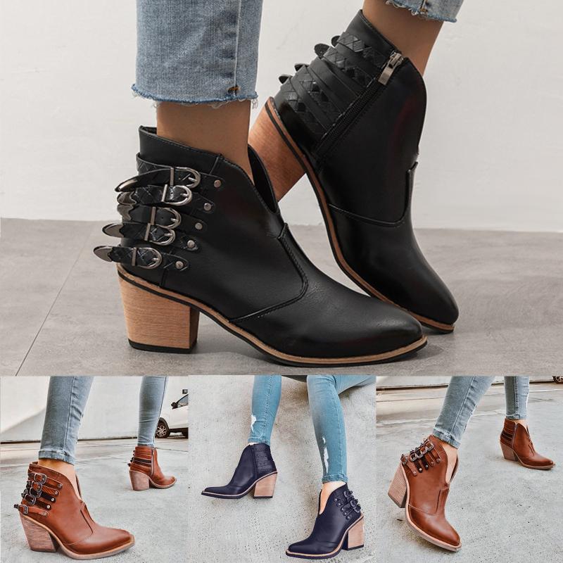 boots Women Automn Winter thick heel Zip up solid Boots Ladies Outdoor Pointed Toe Square Heels belt buckle female Shoes #40, Black
boots Women Automn Winter thick heel Zip up solid Boots Ladies Outdoor Pointed Toe Square Heels belt buckle female Shoes #40, Black