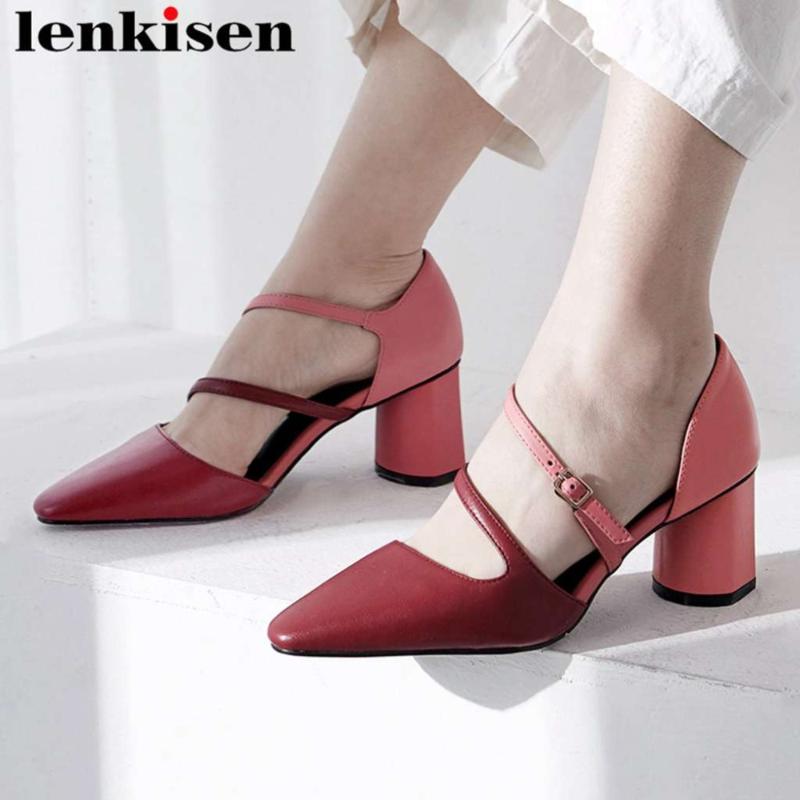 2021 natural leather high heels buckle strap plus size luxury square toe British style woman hollow shoes mixed colors pumps L92, Black
2021 natural leather high heels buckle strap plus size luxury square toe British style woman hollow shoes mixed colors pumps L92, Black