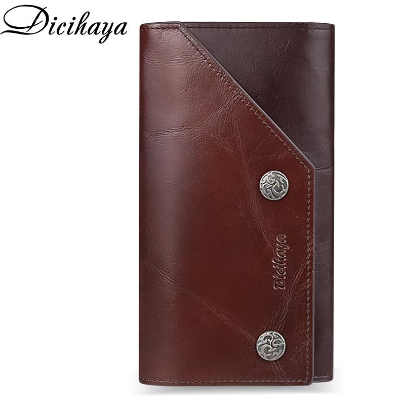 DICIHAYA Genuine Leather Men Wallet Coin Purse Long patchwork Male Cowhide Retro Wallets Card Holder PORTFOLIO Portomonee, Brown
DICIHAYA Genuine Leather Men Wallet Coin Purse Long patchwork Male Cowhide Retro Wallets Card Holder PORTFOLIO Portomonee, Brown
