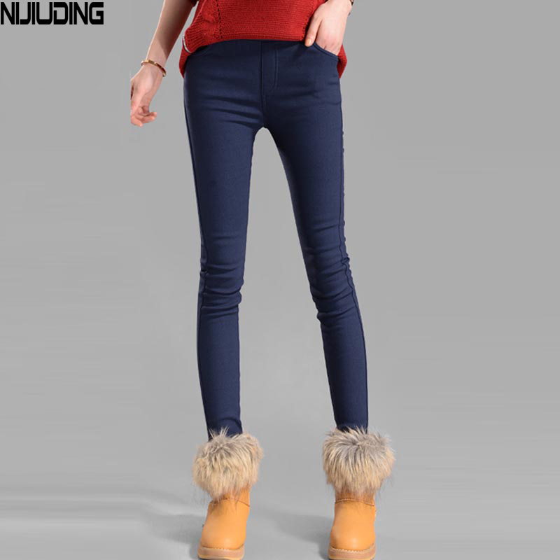women pants capris pencil pants fleece warm casual pants trousers elastic Winter velvet thick leggings dropshipping 201109