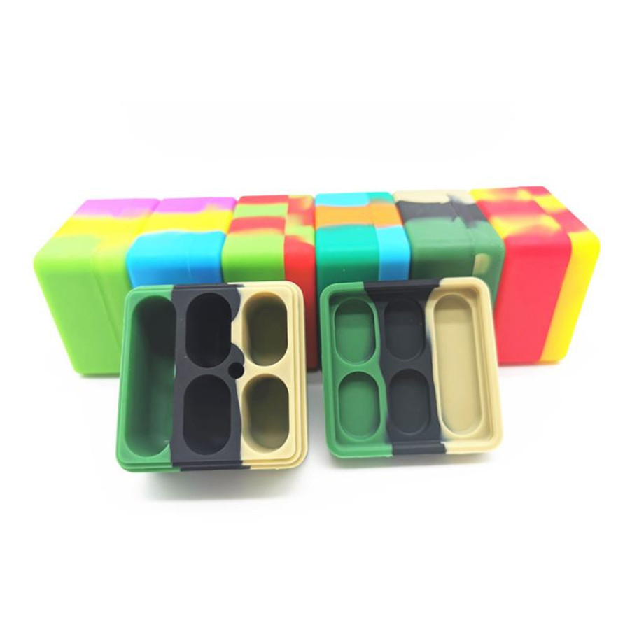 4+1 Silicon Wax Container 5in1 Concentrate Oil Storage Jar 26ml Non Slick Sqaure Holder for Dry Herb Dab Accessories Vape Cans
4+1 Silicon Wax Container 5in1 Concentrate Oil Storage Jar 26ml Non Slick Sqaure Holder for Dry Herb Dab Accessories Vape Cans