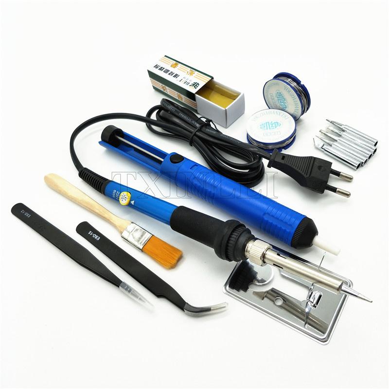 60W Adjustable Temperature Electric Soldering Iron Set Welding Solder Station Heat Pencil Repair Tool Kit
60W Adjustable Temperature Electric Soldering Iron Set Welding Solder Station Heat Pencil Repair Tool Kit