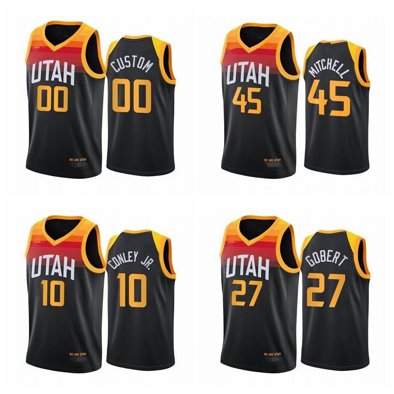 Donovan Mitchell 10 Conley JR 27 Gobert Utah Jazz 2020-21 Black City Jersey New Uniform, Ivory
Donovan Mitchell 10 Conley JR 27 Gobert Utah Jazz 2020-21 Black City Jersey New Uniform, Ivory
