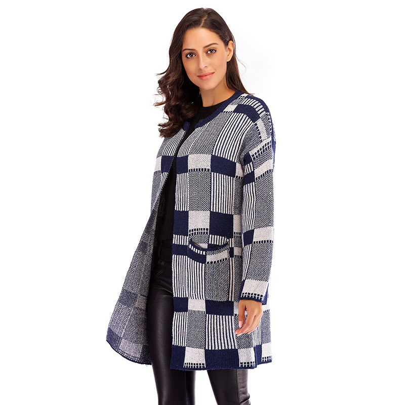 Fashion woman's long winter new cardigan loose casual striped shawl women's sweater H2PM, Black
Fashion woman's long winter new cardigan loose casual striped shawl women's sweater H2PM, Black