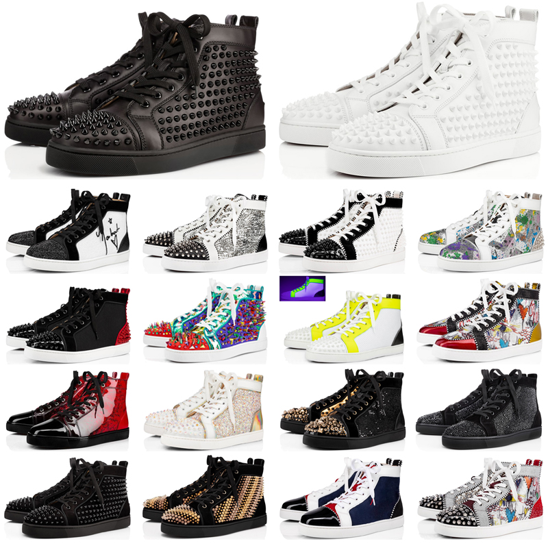 Hot Sale red bottoms men women shoes spikes fashion sneakers Black White Glitter Grey leather suede casual shoe jogging walking, #18
Hot Sale red bottoms men women shoes spikes fashion sneakers Black White Glitter Grey leather suede casual shoe jogging walking, #18