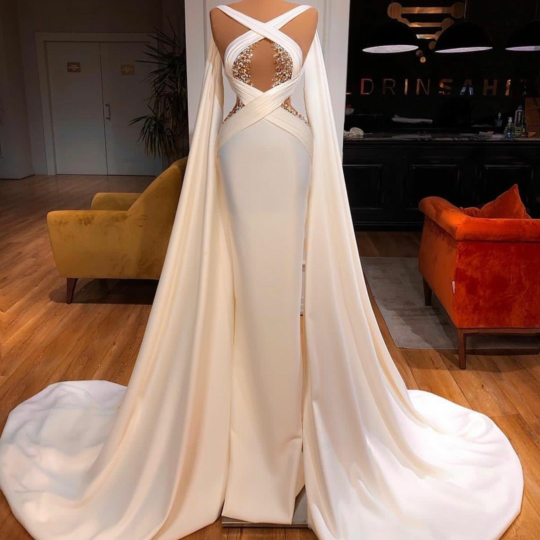2021 New Mermaid Evening Dresses with Wrap Pearls Beaded Sexy Prom Gowns Pleats Satin robe de soiree, Purple
2021 New Mermaid Evening Dresses with Wrap Pearls Beaded Sexy Prom Gowns Pleats Satin robe de soiree, Purple