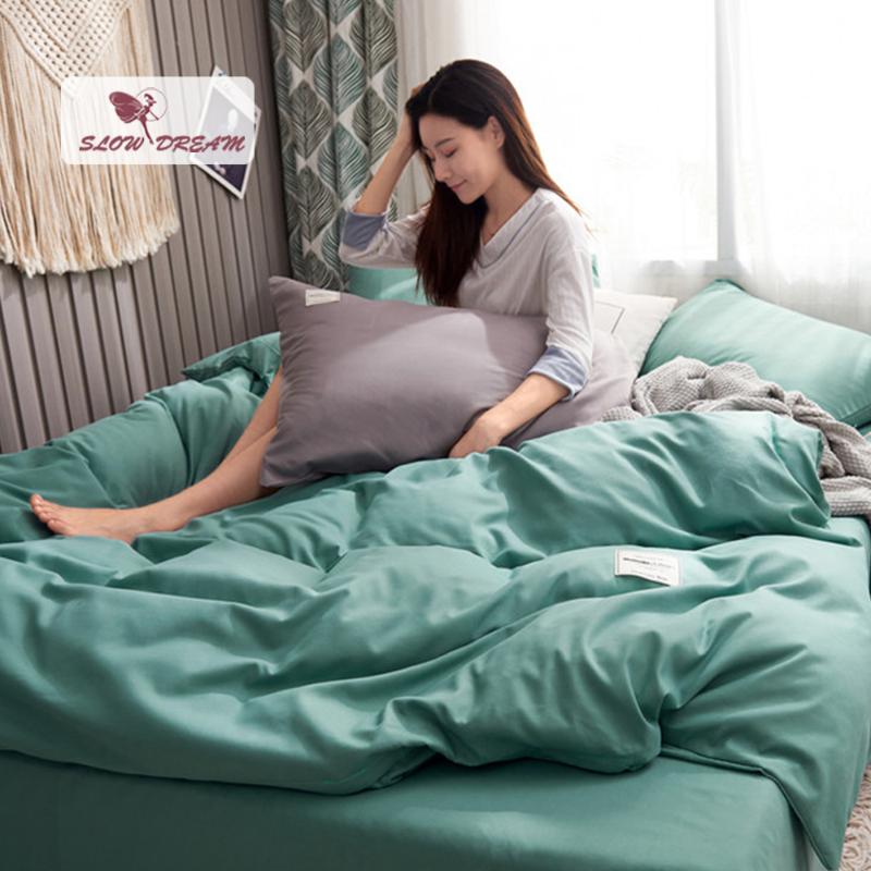 SlowDream Green Bedding Set Duvet Cover Flat Sheet Fitted Sheet Home Textiles Double Adult Corner Elastic Band Bedclothes
SlowDream Green Bedding Set Duvet Cover Flat Sheet Fitted Sheet Home Textiles Double Adult Corner Elastic Band Bedclothes