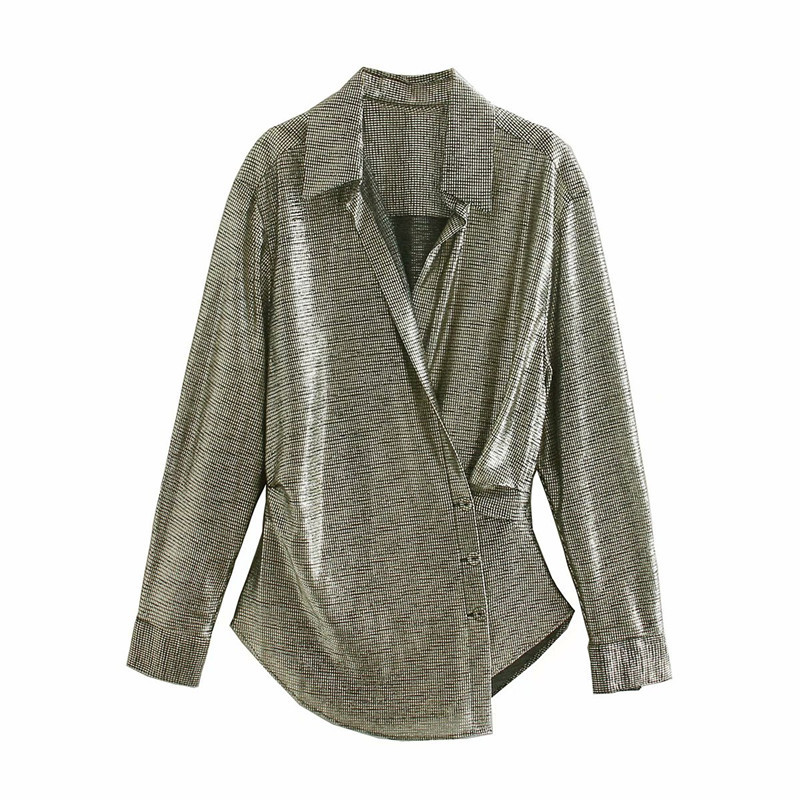 Designer Clothing Women's Metal Layer Effect Blouse Shirt High Quality Simple Casual Fashion Shirt Street Shirt Size -l, Gray
Designer Clothing Women's Metal Layer Effect Blouse Shirt High Quality Simple Casual Fashion Shirt Street Shirt Size -l, Gray