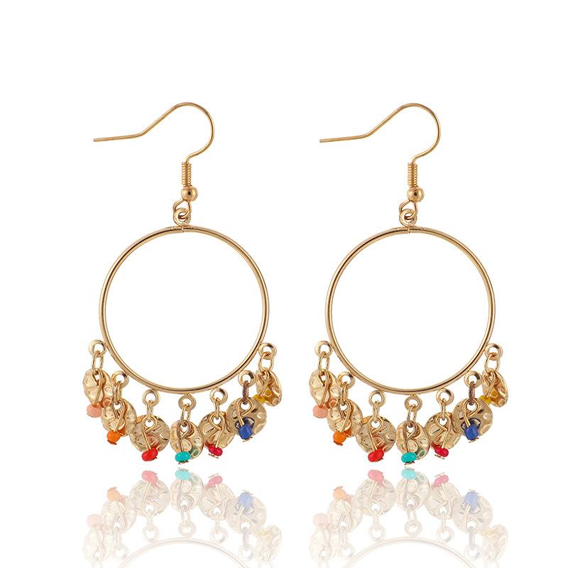 Women Simple Beads Round Bohemian Tassel Ear Hooks Geometric Alloy Round Earrings LXH
Women Simple Beads Round Bohemian Tassel Ear Hooks Geometric Alloy Round Earrings LXH