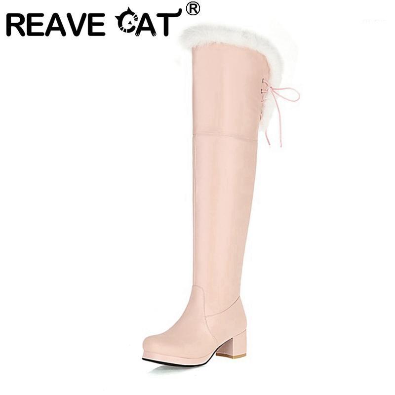 Reave Cat Women Knee Height Boots Sweet Warm Waterproof Square Toe Non-Slip 5cm Short Plush Slim Lace-Up Zip Winter Casual A32661, White
Reave Cat Women Knee Height Boots Sweet Warm Waterproof Square Toe Non-Slip 5cm Short Plush Slim Lace-Up Zip Winter Casual A32661, White
