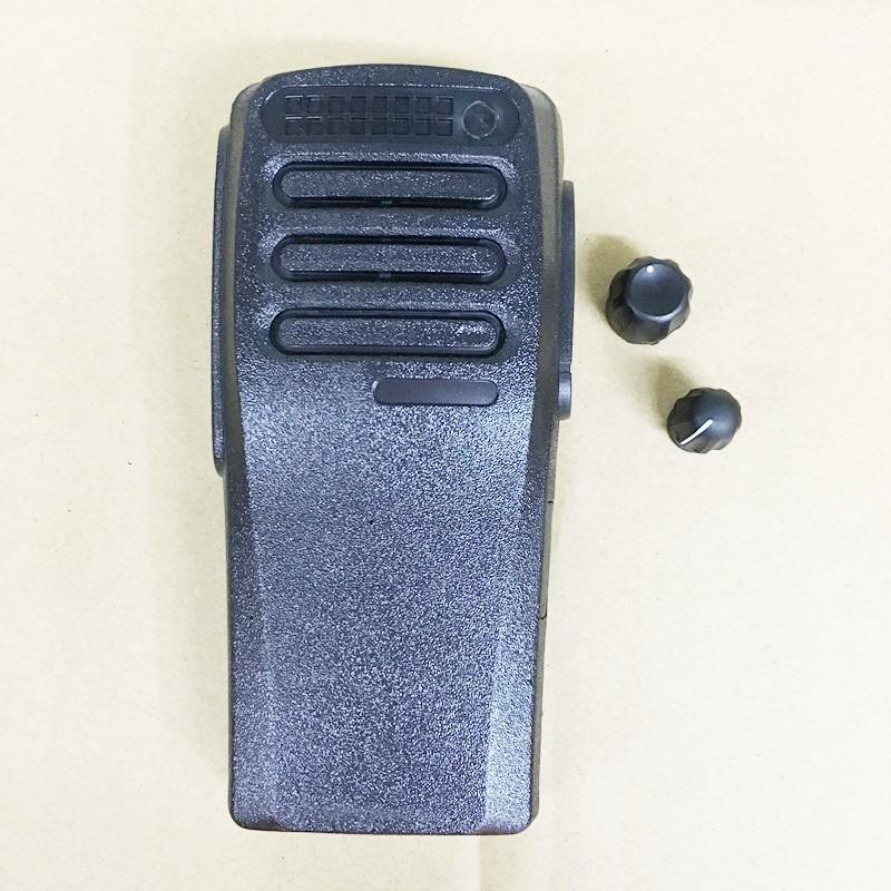 

25pcs/lot Black Color housing shell front case with volume and channel knobs for motorola XIR P3688 DP1400 DEP450 walkie talkie1