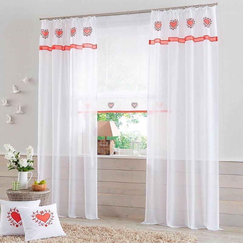 High Density Polyamide Tulle Splicing Embroidered Heart Curtains for Bedroom Window Screen Living Room Red/ Gray Sheer1
High Density Polyamide Tulle Splicing Embroidered Heart Curtains for Bedroom Window Screen Living Room Red/ Gray Sheer1