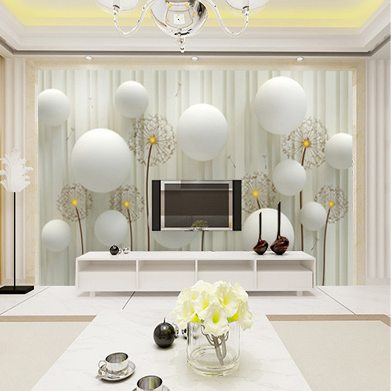 Custom 3d wallpapers relief TV background wall mural simple modern fashion tulip wallpaper papel DE parede Waterproof