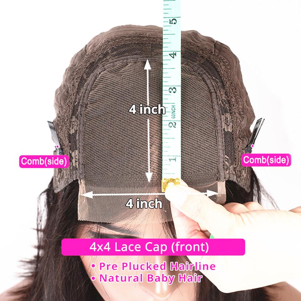 Preplucked 180% Short Bob Front Human Hair Straight 13X4 Lace Frontal Wigs For Womenshort Wig