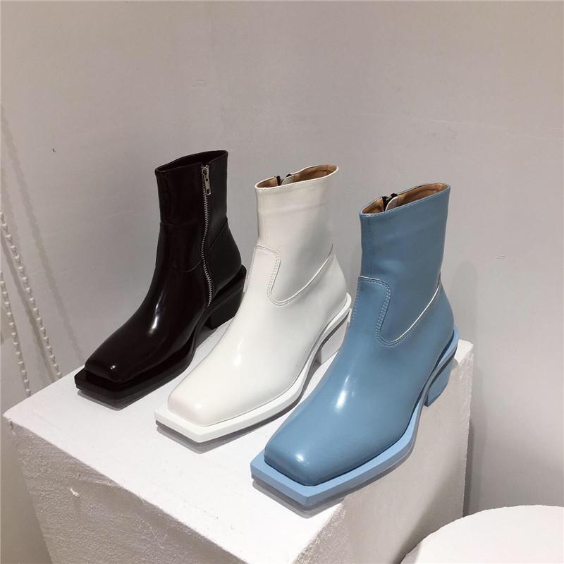 Women Ankle Boots Winter Designer Women Boots Autumn Winter Square Toe Booties For Leather Shoes, White
Women Ankle Boots Winter Designer Women Boots Autumn Winter Square Toe Booties For Leather Shoes, White