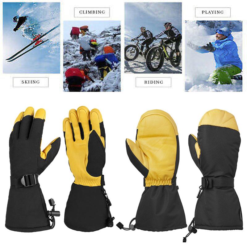 Ski Gloves Winter Snowboard Snowmobile Skiing Sports Motorcycle Riding Windproof Waterproof Warm Gloves For Men Woman, Inner five fingers 
Ski Gloves Winter Snowboard Snowmobile Skiing Sports Motorcycle Riding Windproof Waterproof Warm Gloves For Men Woman, Inner five fingers