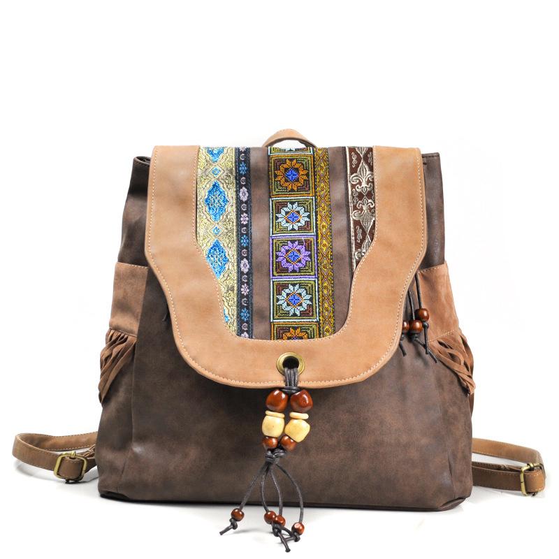Vintage PU Backpacks Women Ethnic Embroidered National Back Pack Bag School Teenagers Girl Shoulders Bag Mochila, Chocolate
Vintage PU Backpacks Women Ethnic Embroidered National Back Pack Bag School Teenagers Girl Shoulders Bag Mochila, Chocolate