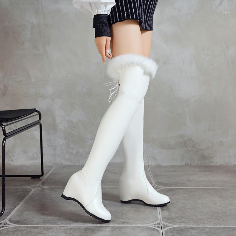 Boots Women 2021 over the knee boots fur women autumn winter platform Internal increase high heels ladies thigh high1, Black
Boots Women 2021 over the knee boots fur women autumn winter platform Internal increase high heels ladies thigh high1, Black
