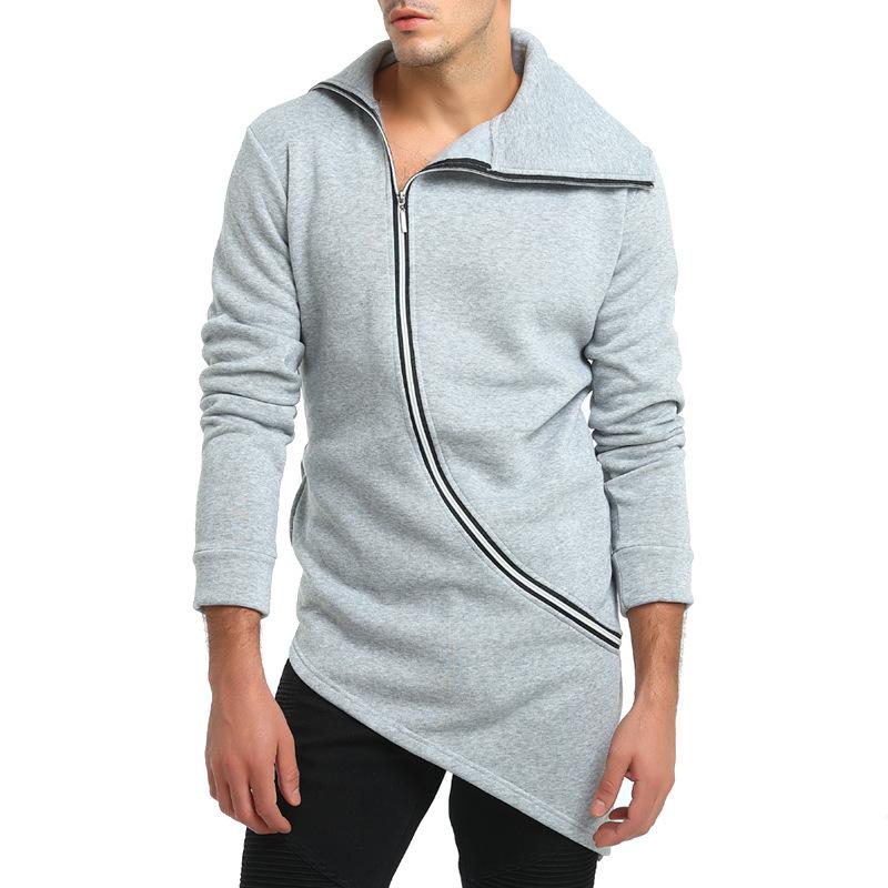 mens hoodies sweatshirts mens fashion casual style solid color personality oblique zipper hoodie coat men 2 colours, Black
mens hoodies sweatshirts mens fashion casual style solid color personality oblique zipper hoodie coat men 2 colours, Black