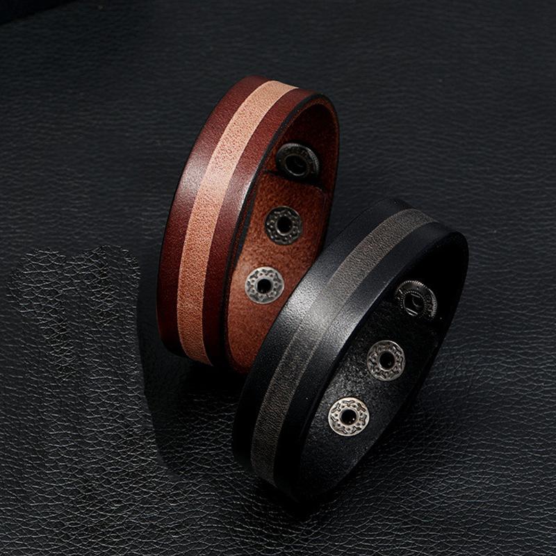 New Fashion Men Genuine Leather Bracelet Brown Cuff Bracelets & Bangles Vintage Punk Wristband Men Jewelry
New Fashion Men Genuine Leather Bracelet Brown Cuff Bracelets & Bangles Vintage Punk Wristband Men Jewelry