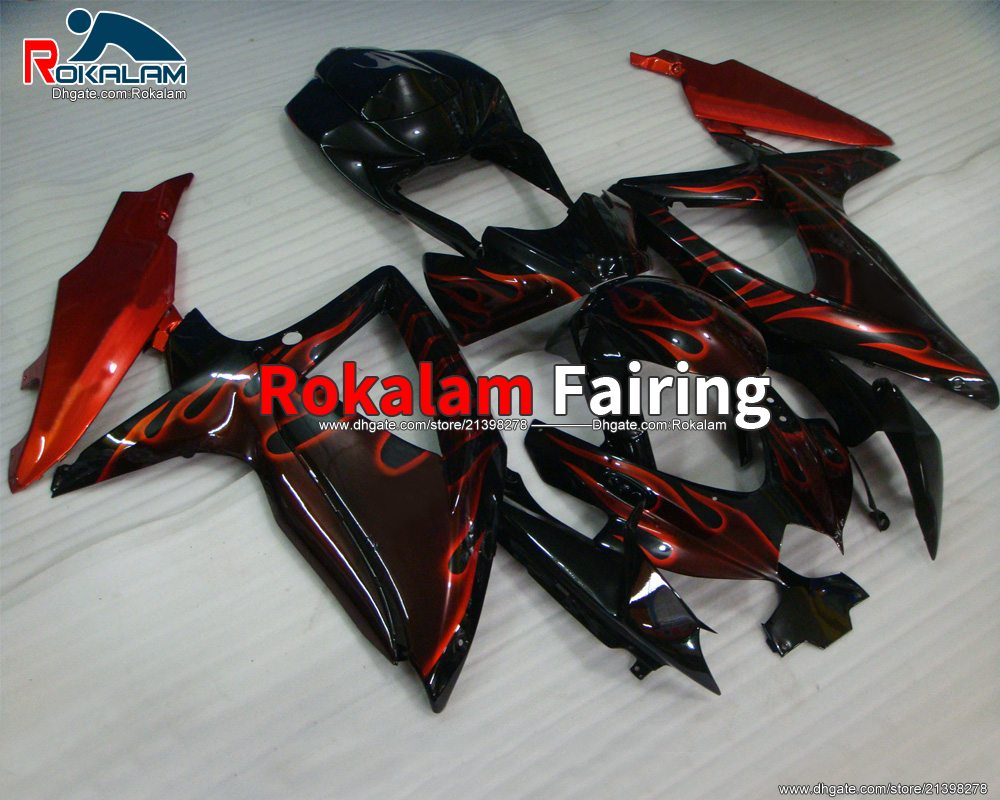 Motorcycle Fairings Parts For Suzuki GSX-R600 GSXR750 08 09 10 GSXR600 GSX-R750 2008-2010 Red Flame Bodywork (Injection Molding), Customize
Motorcycle Fairings Parts For Suzuki GSX-R600 GSXR750 08 09 10 GSXR600 GSX-R750 2008-2010 Red Flame Bodywork (Injection Molding), Customize