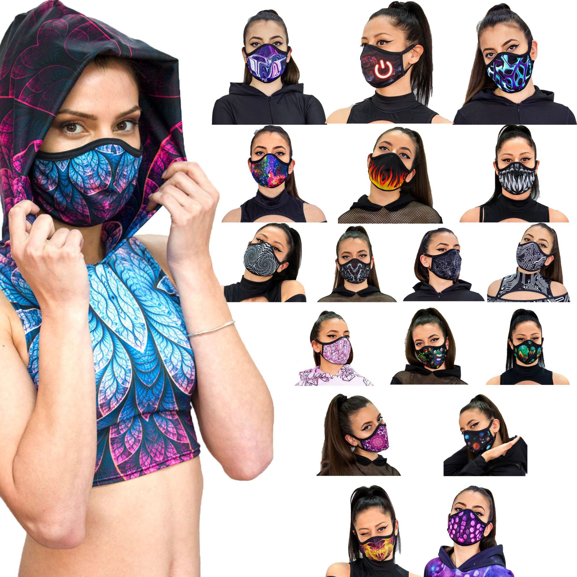 XC6125 digital printing decorative washable breathable dust masks UV unisex customizable
XC6125 digital printing decorative washable breathable dust masks UV unisex customizable