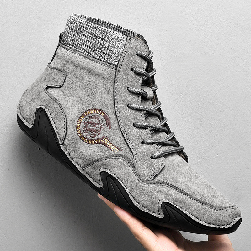 Winter New Hot Brand Men's Boots Genuine Leather Martens Warm Shoes Motorcycle Mens Ankle Boot Fur Oxfords Shoes Plus Size, Grey
Winter New Hot Brand Men's Boots Genuine Leather Martens Warm Shoes Motorcycle Mens Ankle Boot Fur Oxfords Shoes Plus Size, Grey