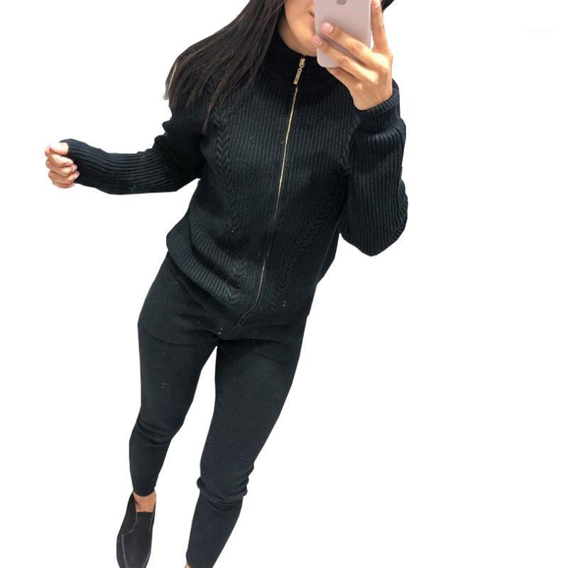 TAOVK Autumn and Winter Women's Solid Color Stand Collar Zipper Sweater + Elastic Pants Knit Suit Pants Two Piece Sets1, Khaki
TAOVK Autumn and Winter Women's Solid Color Stand Collar Zipper Sweater + Elastic Pants Knit Suit Pants Two Piece Sets1, Khaki