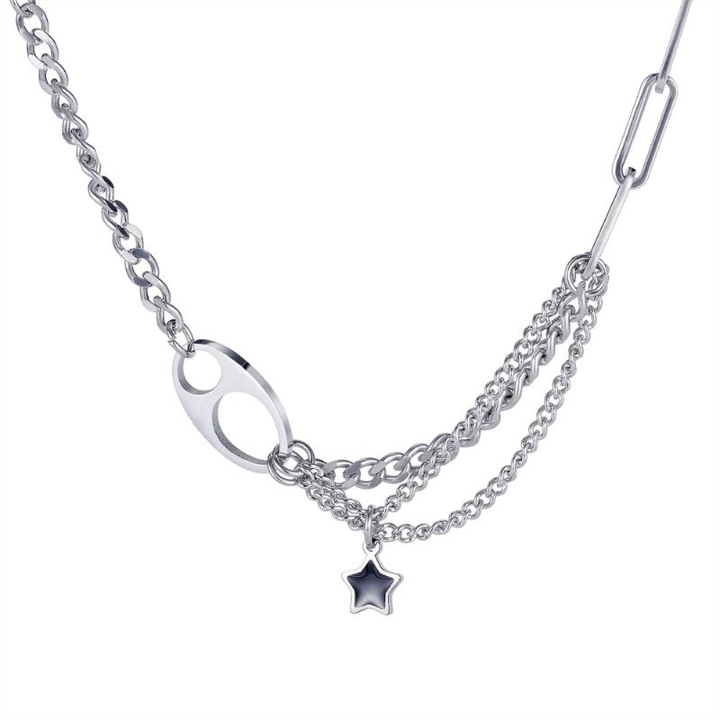 FIREBROS 2020 Silver Color Stainless Steel Star Pendant Layered Necklace Choker Collar Women Street Kpop Jewelry Dropshipping
FIREBROS 2020 Silver Color Stainless Steel Star Pendant Layered Necklace Choker Collar Women Street Kpop Jewelry Dropshipping