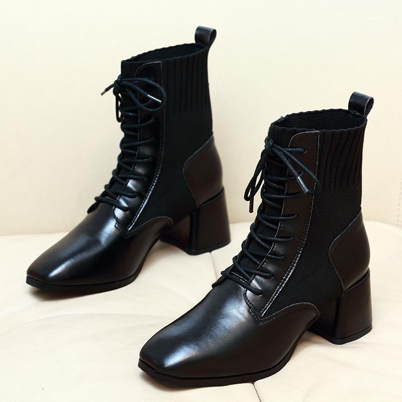 Boots High Quality 2020 Autumn Ankle Boots For Women Lace Up Med High Heels Booties School Style Motorcycle Shoes CH-B01431, Black
Boots High Quality 2020 Autumn Ankle Boots For Women Lace Up Med High Heels Booties School Style Motorcycle Shoes CH-B01431, Black