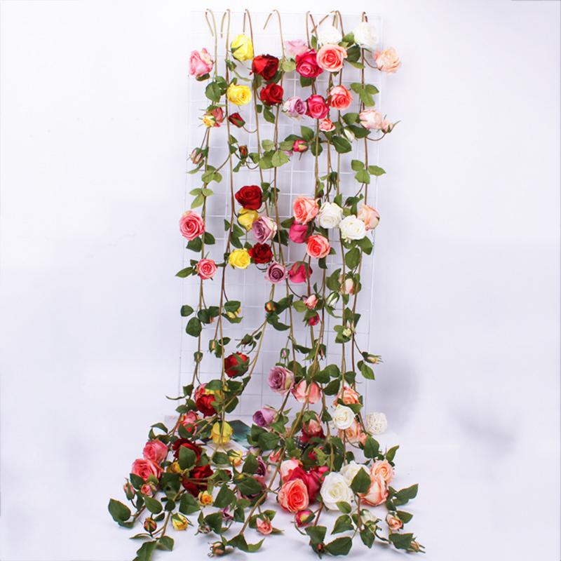 Artificial Rose Flower Vine Silk Fake Flower String for Home Garden Wall Window Hanging Simulation Plants Wedding Decoration, Pink
Artificial Rose Flower Vine Silk Fake Flower String for Home Garden Wall Window Hanging Simulation Plants Wedding Decoration, Pink