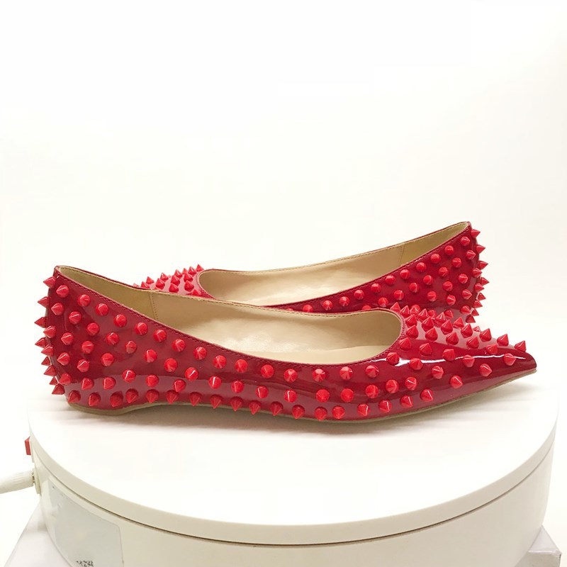 Sending the Free of Casual Fashion Red Designer Patent Leather Studded Spikes Toe Rivets Apartment Wedding Shoes U95v, 37
Sending the Free of Casual Fashion Red Designer Patent Leather Studded Spikes Toe Rivets Apartment Wedding Shoes U95v, 37