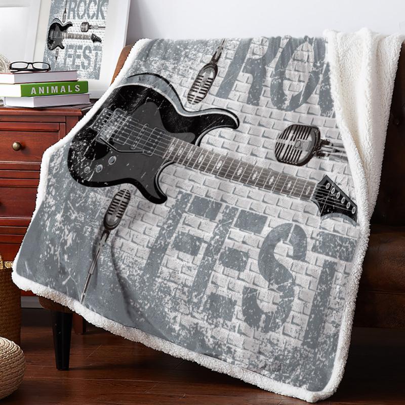 Rock Guitar Music Fleece Blanket Warm Cashmere Blanket Office Sofa Supplies Blankets for Beds 
Rock Guitar Music Fleece Blanket Warm Cashmere Blanket Office Sofa Supplies Blankets for Beds