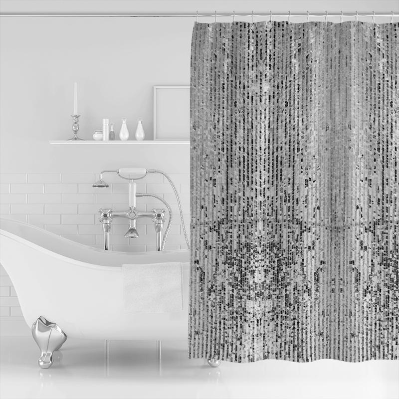 Sequin Silver Plate Rectangular Shiny Texture Shower Curtain Waterproof Polyester Bath Curtain
Sequin Silver Plate Rectangular Shiny Texture Shower Curtain Waterproof Polyester Bath Curtain