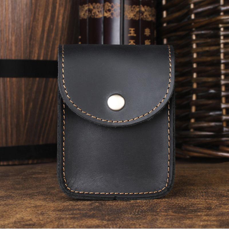 Genuine Leather Waist Bag Men Vintage Small Mini Belt Waist Pack Cigarette Case Pouch Male Lighter Pocket, Black
Genuine Leather Waist Bag Men Vintage Small Mini Belt Waist Pack Cigarette Case Pouch Male Lighter Pocket, Black