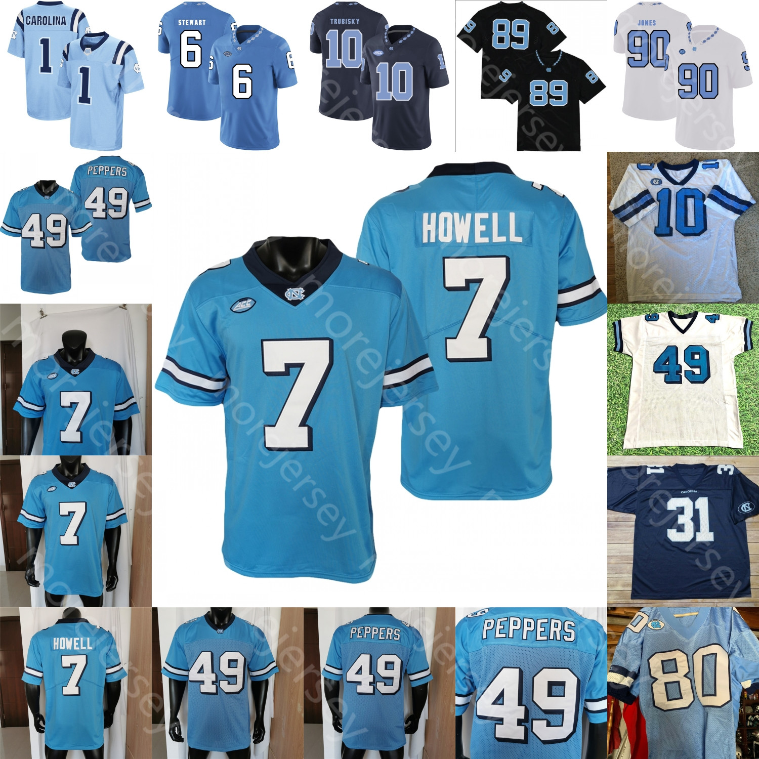 UNC North Carolina Football Jersey NCAA College Lawrence Taylor JULIUS PEPPERS Sam Howell Drake Maye Omarion Hampton Green Gray Echols Downs Nesbit Pettaway, Baby blue v
UNC North Carolina Football Jersey NCAA College Lawrence Taylor JULIUS PEPPERS Sam Howell Drake Maye Omarion Hampton Green Gray Echols Downs Nesbit Pettaway, Baby blue v