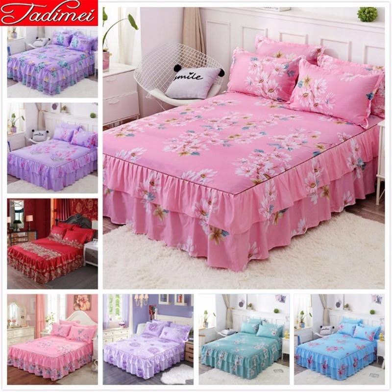 New Fashion Flower Pattern Pink Bed Skirts Adult Kids Girl Bed Cover Single Full Twin Queen King Size Bedspreads 150x200 180x200, Color 16
New Fashion Flower Pattern Pink Bed Skirts Adult Kids Girl Bed Cover Single Full Twin Queen King Size Bedspreads 150x200 180x200, Color 16
