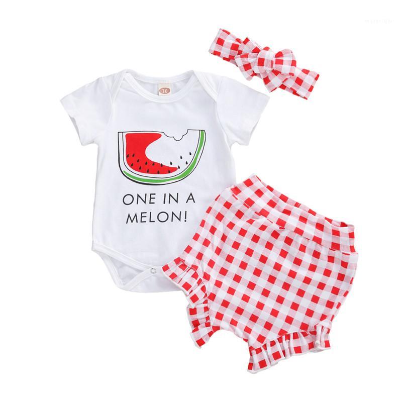 Summer Baby Clothes Set Newborn Baby Girl Cotton Short Sleeve Watermelon Printed Romper+Plaid Shorts+Headband 0-18M1, White
Summer Baby Clothes Set Newborn Baby Girl Cotton Short Sleeve Watermelon Printed Romper+Plaid Shorts+Headband 0-18M1, White