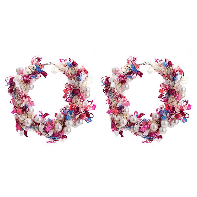 Hoop & Huggie 2021 Plush Fabric Floral Wreath Earrings Female Imitation Pearl Carving Romantic Retro Wedding Jewelry
Hoop & Huggie 2021 Plush Fabric Floral Wreath Earrings Female Imitation Pearl Carving Romantic Retro Wedding Jewelry