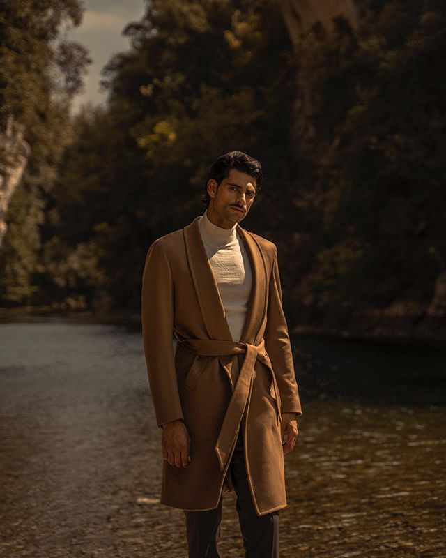 Fashion Brown Warm Mens Long Coat Suits High Quality Men Tuxedos Men Prom Dinner Blazer Suit Only One Jacket