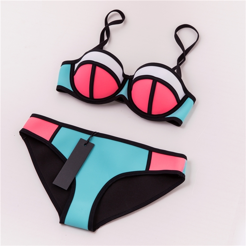MUXILOVE 2017 Women Color Conjoin Neoprene bikini Women Bikini Set Swimwear Swimsuit Bathing Suit Biquini T200509, Gold silver
MUXILOVE 2017 Women Color Conjoin Neoprene bikini Women Bikini Set Swimwear Swimsuit Bathing Suit Biquini T200509, Gold silver