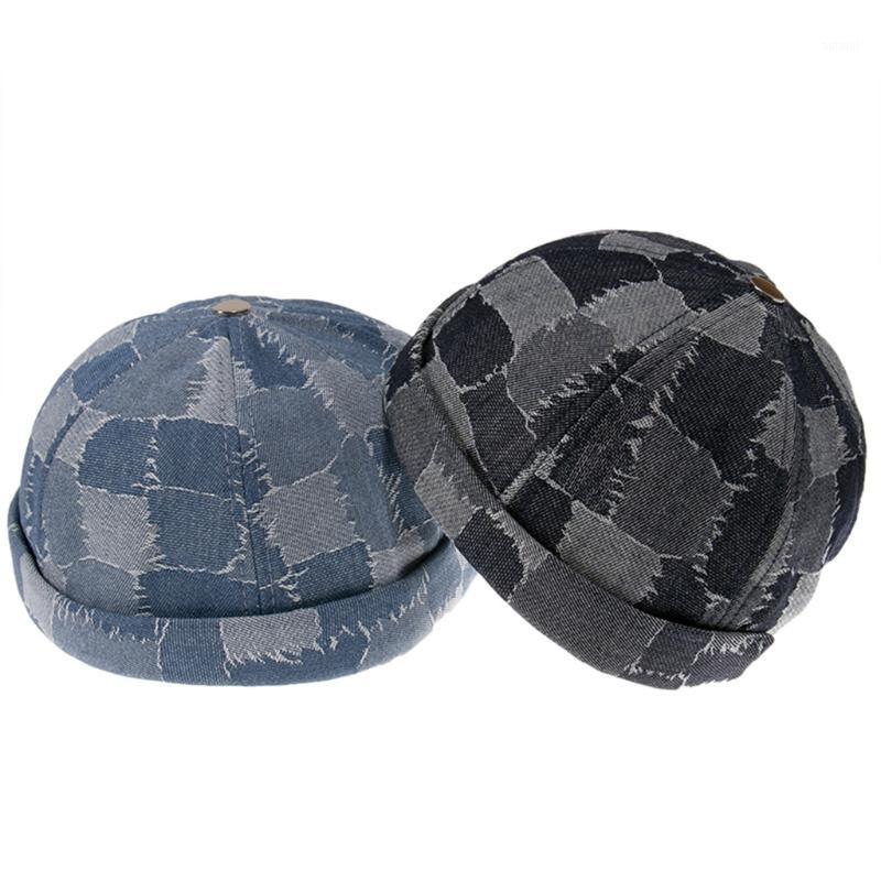 Unisex Retro Style Plaid Contrast Washed Denim Beanie Cap Distressed Rolled Cuff Brimless Hip Hop Docker Sailor Skull Hat1
Unisex Retro Style Plaid Contrast Washed Denim Beanie Cap Distressed Rolled Cuff Brimless Hip Hop Docker Sailor Skull Hat1