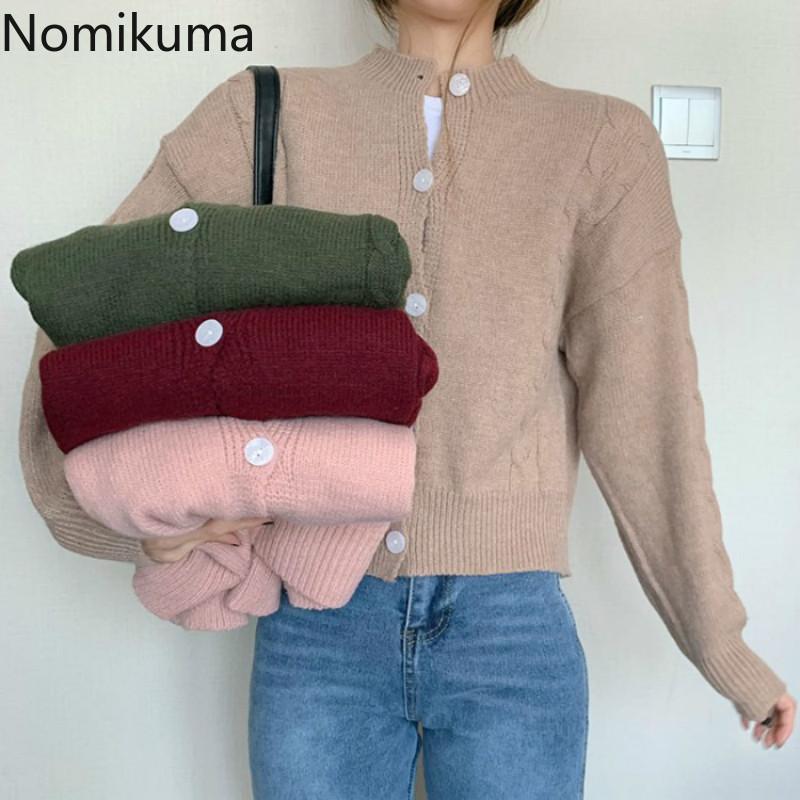 Nomikuma Korean Causal Long Sleeve Knitted Coat O-neck Single Breasted Women Knitwear 2020 Autumn Winter Sweater Cardigan 6D262, Green
Nomikuma Korean Causal Long Sleeve Knitted Coat O-neck Single Breasted Women Knitwear 2020 Autumn Winter Sweater Cardigan 6D262, Green