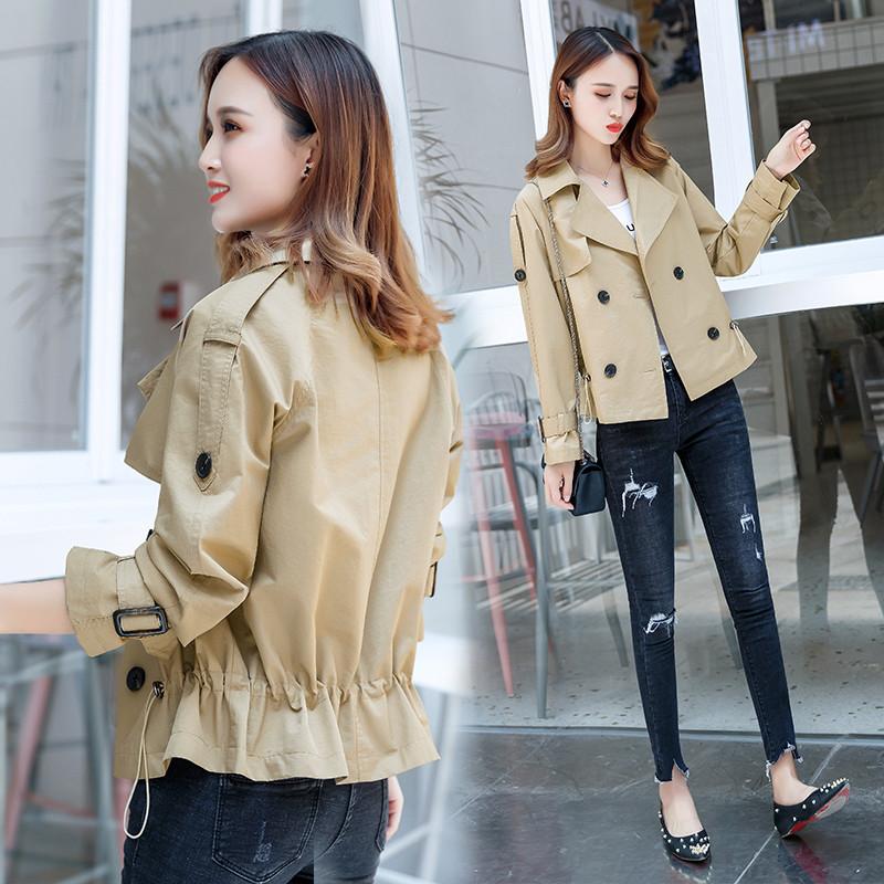 2020 Spring Autumn New Casual Ladies Trench Coat Double-Breasted Fashion Short Windbreaker Women Loose Plus Size Overcoat Tide, Blue
2020 Spring Autumn New Casual Ladies Trench Coat Double-Breasted Fashion Short Windbreaker Women Loose Plus Size Overcoat Tide, Blue
