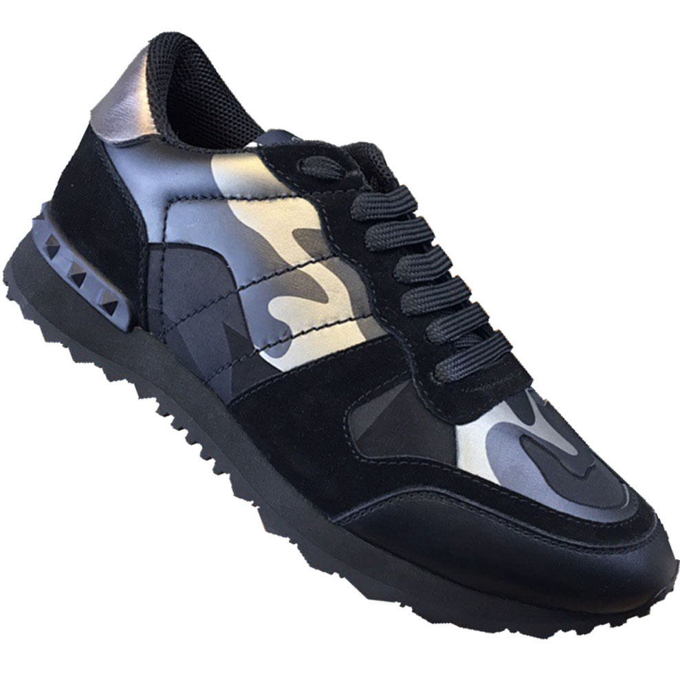 Top Quality Camouflage Sneaker Womens Mens Rivet Shoes Studded Sneakers Flats Mesh Camo Suede Genuine Leather Casual Trainers Rock Shoes
Top Quality Camouflage Sneaker Womens Mens Rivet Shoes Studded Sneakers Flats Mesh Camo Suede Genuine Leather Casual Trainers Rock Shoes
