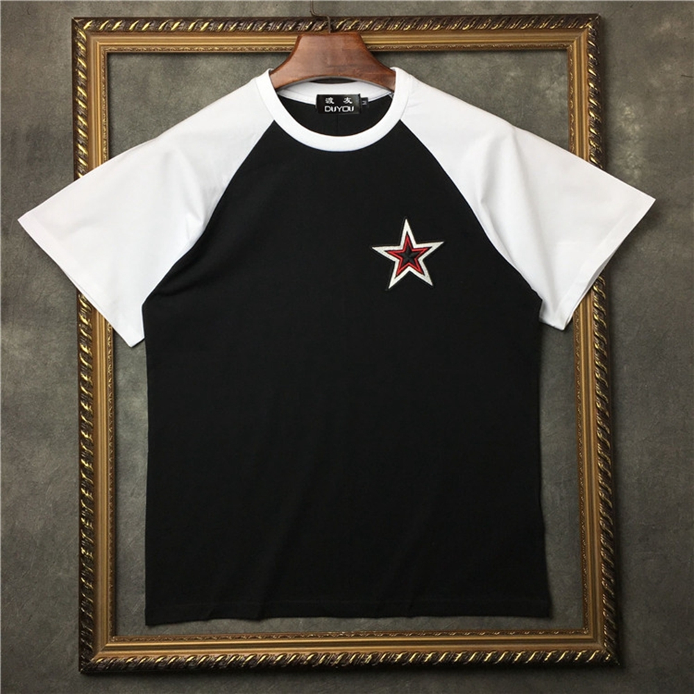 Men's 100% Cotton Straight Fit Embroidery Star Splice Style Short-sleeved T-shirt| 2192001596 Pndc, Red
Men's 100% Cotton Straight Fit Embroidery Star Splice Style Short-sleeved T-shirt| 2192001596 Pndc, Red