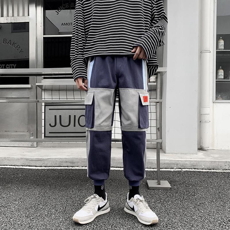 Men's New Two Color Stitching Fashion Trend Overalls Casual Big Pocket Loose Band Drawstring Pants Plue Size -5XL, White
Men's New Two Color Stitching Fashion Trend Overalls Casual Big Pocket Loose Band Drawstring Pants Plue Size -5XL, White