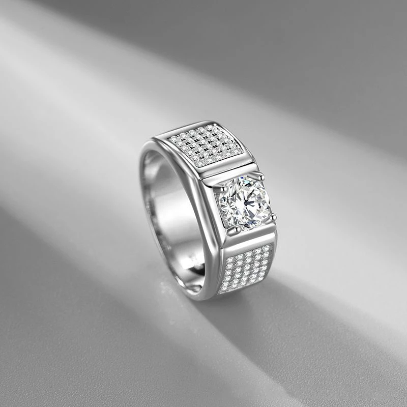 Hot Sales European and American 925 Sterling Silver Platinum Plated Domineering Diamond Ring Fashion Business Male Jewelry Gift
Hot Sales European and American 925 Sterling Silver Platinum Plated Domineering Diamond Ring Fashion Business Male Jewelry Gift