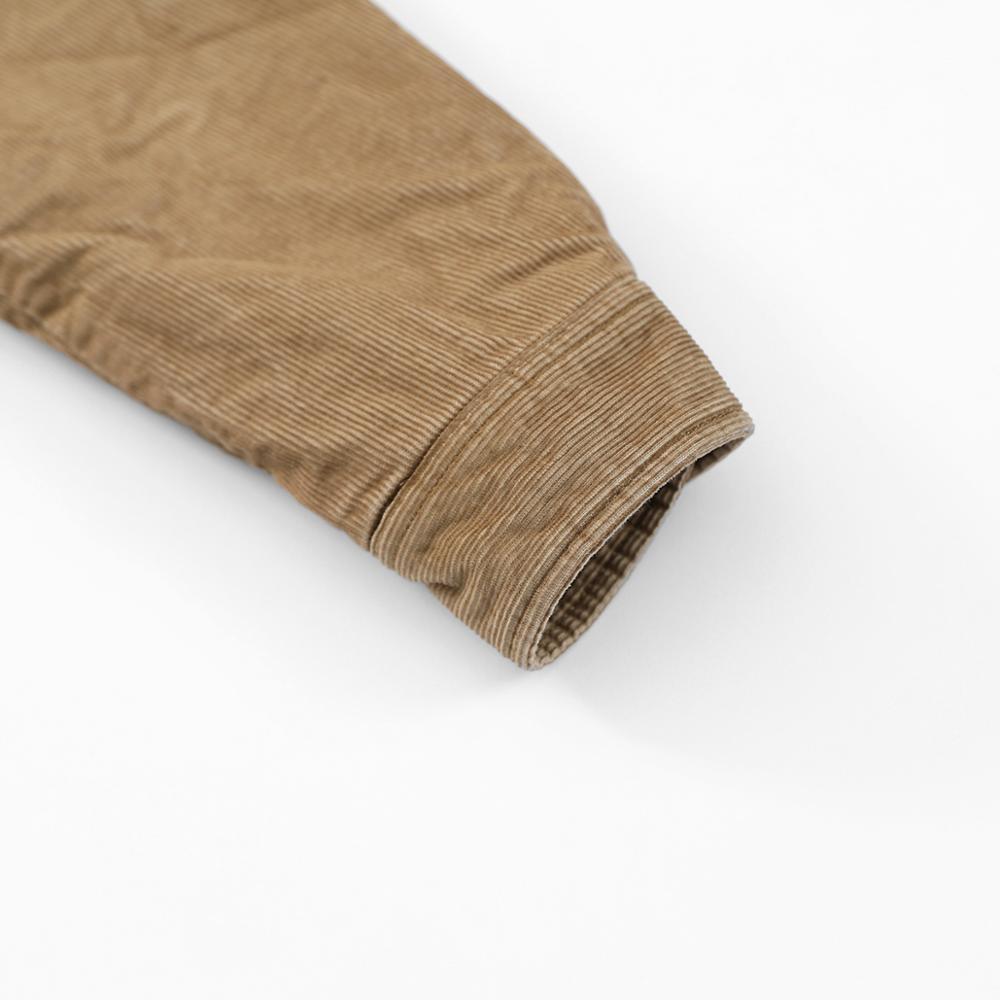 Autumn Winter Coats Men Shearling-Lined Cotton-Blend Corduroy Trucker 100% Cotton Warm Jackets Plus Size Parkas 201201