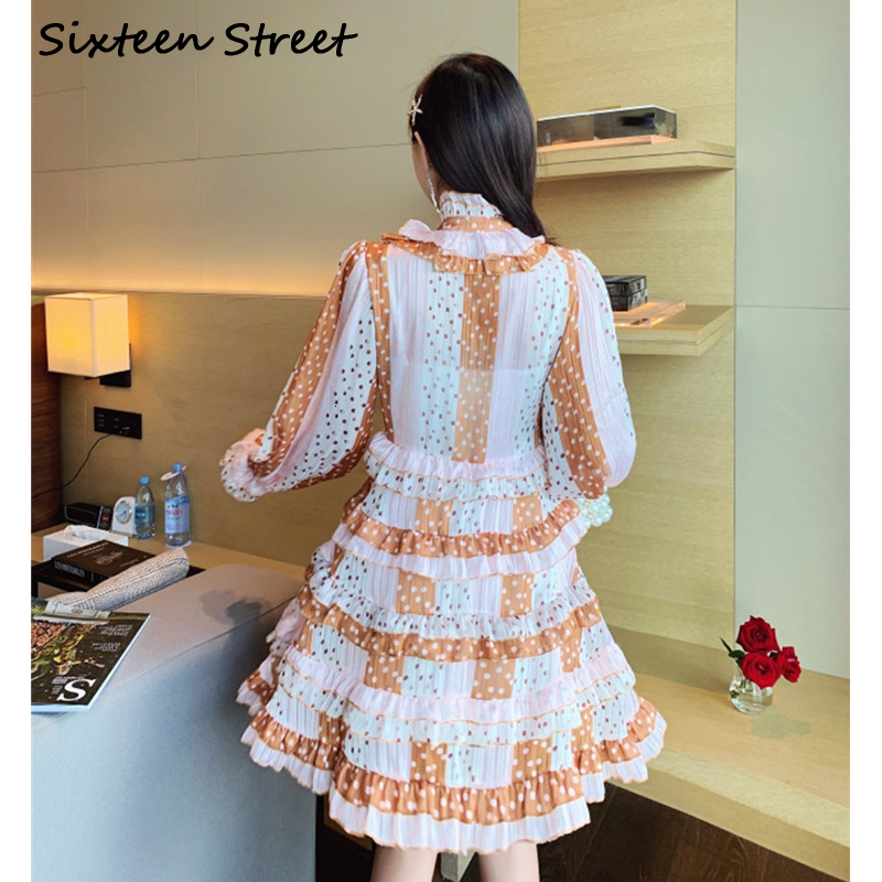 New Frilly Polka Dots Dressed Woman Flashlight Waist Fall Spring High Design Elegant Dress Female 2021 Uquw, The picture
New Frilly Polka Dots Dressed Woman Flashlight Waist Fall Spring High Design Elegant Dress Female 2021 Uquw, The picture